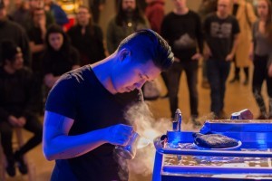 Slayer Steam Latte Art Competitors Pouring